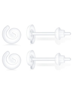 6 Pares de Pendientes de Plástico KMEOSCH para Oídos Sensibles