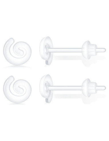 6 Pares de Pendientes de Plástico KMEOSCH para Oídos Sensibles