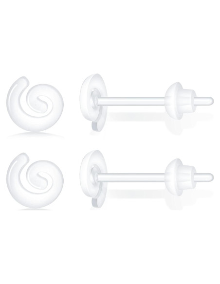 6 Pares de Pendientes de Plástico KMEOSCH para Oídos Sensibles