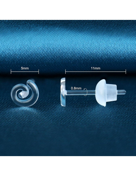 6 Pares de Pendientes de Plástico KMEOSCH para Oídos Sensibles