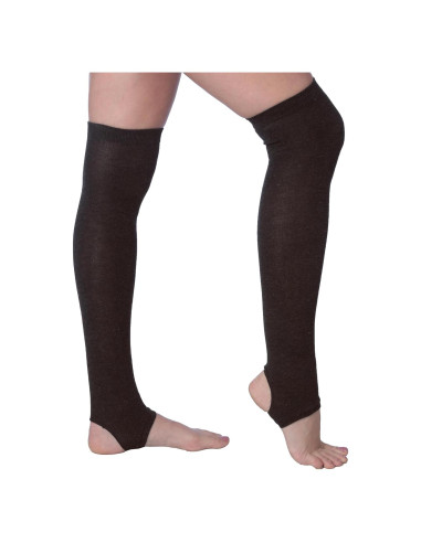 Calcetines de Yoga Antideslizantes Tipi Toe para Mujeres - Marrón Oscuro