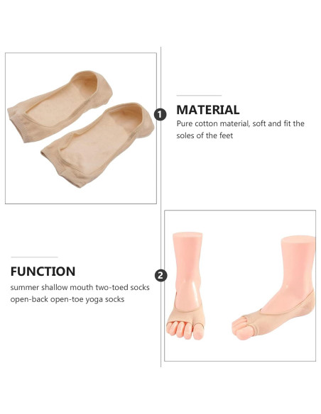 Calcetines de Yoga Antideslizantes para Mujer - Algodón Negro