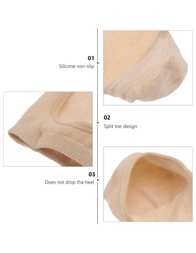 Calcetines de Yoga Antideslizantes para Mujer - Algodón Negro