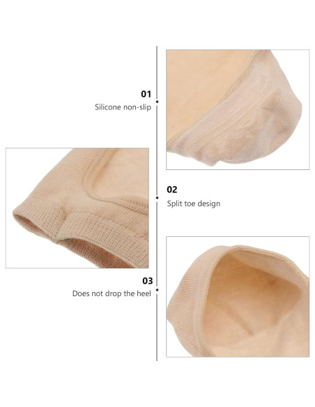 Calcetines de Yoga Antideslizantes para Mujer - Algodón Negro
