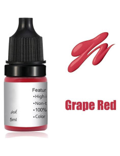 Tinta de Pigmento Permanente DuBeauty 5ml Rojo Uva para Microblading 2