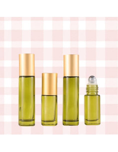Paquete de 10 botellas de rodillo de vidrio YORROR 5ml verdes 2