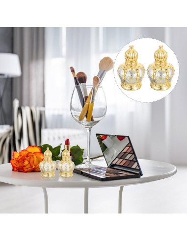 Botellas de Aceite Esencial con Rodillo jojofuny 10ml Doradas