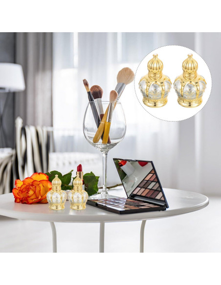 Botellas de Aceite Esencial con Rodillo jojofuny 10ml Doradas