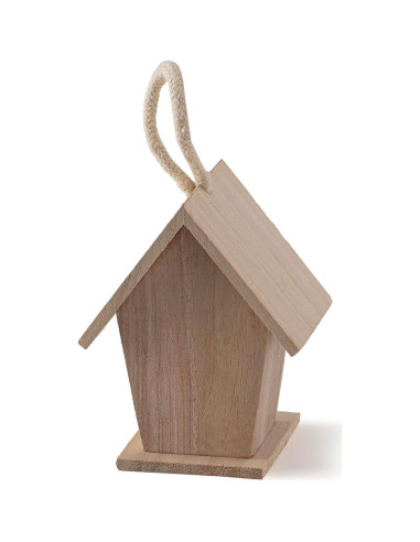 Casa de Pájaro Colgante de Madera sin Terminar - Make Market - Paquete de 12