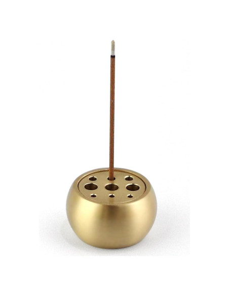 Soporte de Incienso Latón SUJIAMEI 9 Agujeros Doble Uso