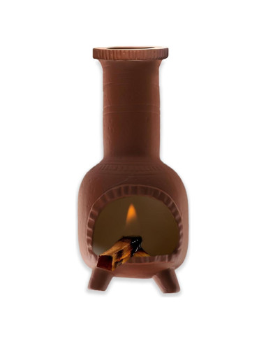 Mini Chimenea de Cerámica Hecha a Mano Panthra - Soporte Palo Santo