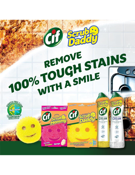 Kit de Limpieza Scrub Daddy + Cif Multiusos - 3 Piezas