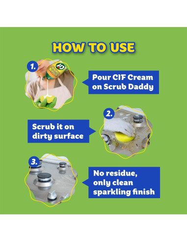 Kit de Limpieza Scrub Daddy + Cif Multiusos - 3 Piezas