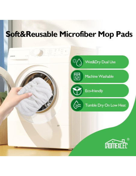 Almohadillas de Microfibra Reutilizables HOMEXCEL - Paquete de 4