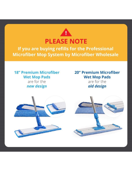 Almohadillas de Mopa Húmeda Microfibra Premium EHIO 20" (2 Paquete)