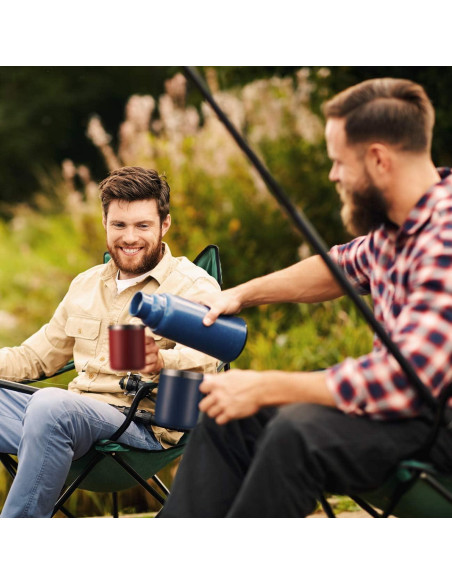 Taza de Café Aislada ALOUFEA 12oz Acero Inoxidable 4 Piezas