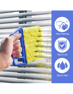 Cepillo de Limpieza de Persianas Vodolo con 6 Cabezas Intercambiables 2