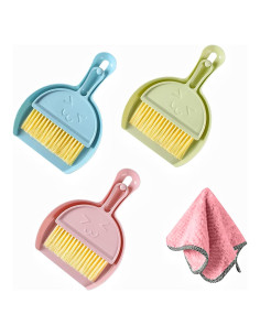 Juego de Mini Escoba y Recogedor Fgxcjd - 3 Piezas Multicolor