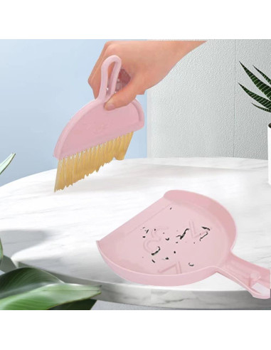 Juego de Mini Escoba y Recogedor Fgxcjd - 3 Piezas Multicolor