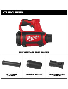 Soplador Compacto Inalámbrico Milwaukee M12 12V 0.54kg 2