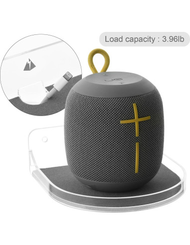 Estante Flotante TXEsign Pequeño Acrílico Blanco 12.7x12.1 cm