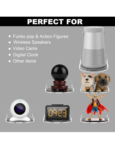 Estante Flotante TXEsign Pequeño Acrílico Blanco 12.7x12.1 cm