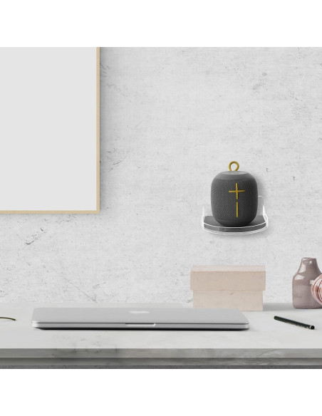 Estante Flotante TXEsign Pequeño Acrílico Blanco 12.7x12.1 cm