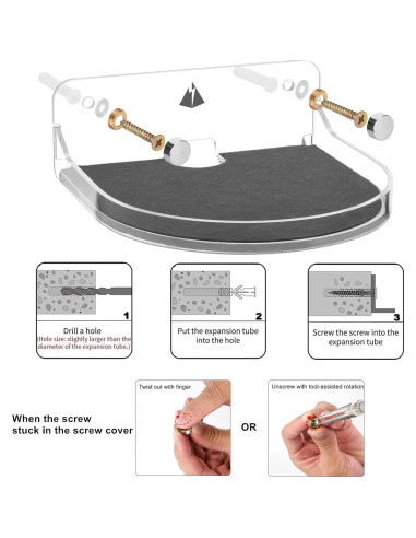 Estante Flotante TXEsign Pequeño Acrílico Blanco 12.7x12.1 cm