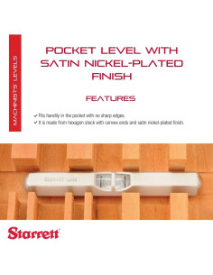 Nivel de bolsillo Starrett 135A - 6.35 cm - Niquelado 2