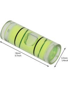 20 Niveles de Burbuja Cilíndricos Mini LUORNG 6.5mm 2