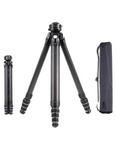 Trípode de fibra de carbono Kongeeker F38 Pro, 154.94 cm, 5kg
