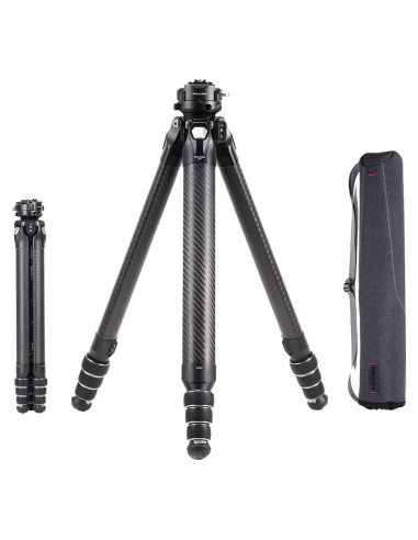 Trípode de fibra de carbono Kongeeker F38 Pro, 154.94 cm, 5kg