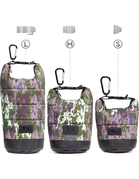 Funda de Lente de Cámara MegaGear MG911 Cuero Suave 15x10cm