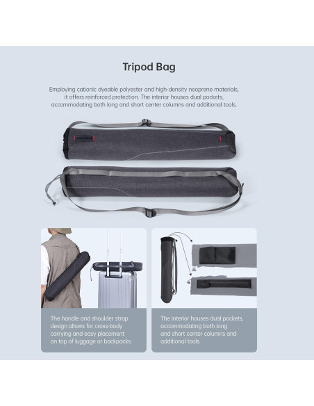 Trípode de fibra de carbono Kongeeker F38 Pro, 154.94 cm, 5kg