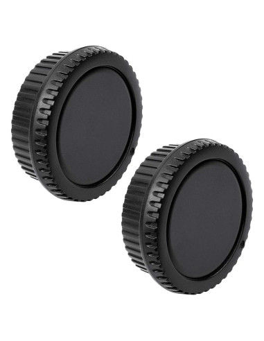 Juego de tapas de cuerpo y lente para cámaras DSLR Canon