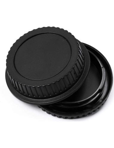 Juego de tapas de cuerpo y lente para cámaras DSLR Canon