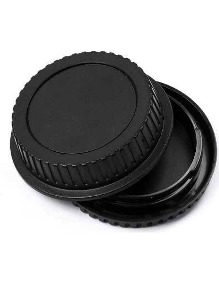 Juego de tapas de cuerpo y lente para cámaras DSLR Canon