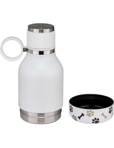 Botella de Agua con Tazón Desmontable Asobu 1.1L Blanco