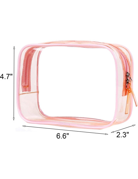 Bolsa de Aseo Transparente Buminee 5 Piezas 16.8x5.8x11.9 cm