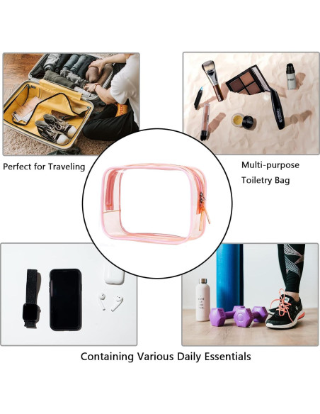 Bolsa de Aseo Transparente Buminee 5 Piezas 16.8x5.8x11.9 cm