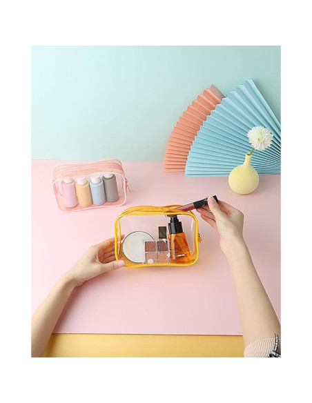 Bolsa de Aseo Transparente Buminee 5 Piezas 16.8x5.8x11.9 cm