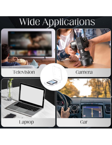 ISKYBOB 20 Cajas Transparentes para Tarjetas SD con 24 Etiquetas