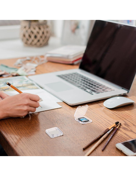 ISKYBOB 20 Cajas Transparentes para Tarjetas SD con 24 Etiquetas