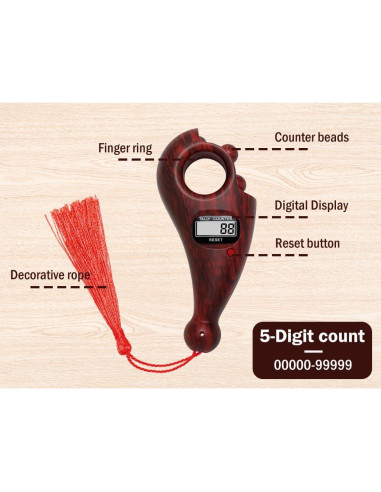 Contador de Cuentas Digitales Abiyou 2 Piezas para Meditación