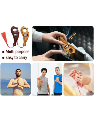 Contador de Cuentas Digitales Abiyou 2 Piezas para Meditación