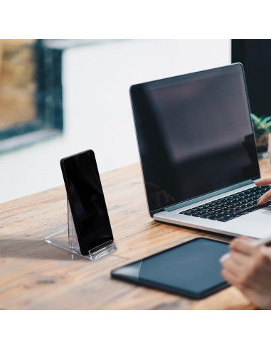 20 Soportes de Libro Acrílico Ajustables para Exhibición