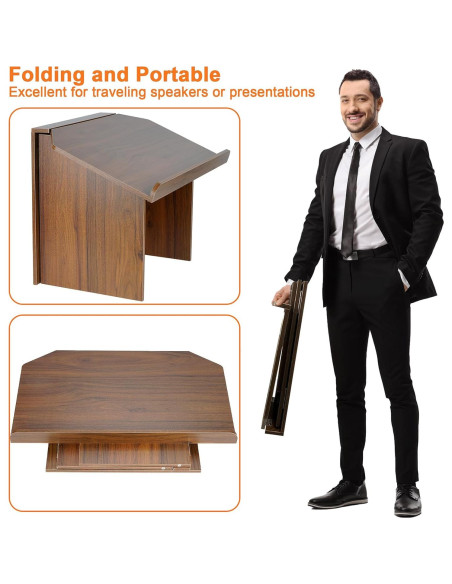 Atril de Mesa Plegable Nisorpa, Soporte Portátil para Presentaciones