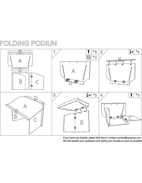 Atril de Mesa Plegable Nisorpa, Soporte Portátil para Presentaciones