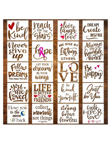 Juego de 20 Plantillas Inspiradoras DLY Lifestyle 15.24cm