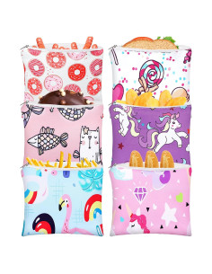 6 Bolsas Reutilizables para Snacks Chumia 18x18 cm Cartoon